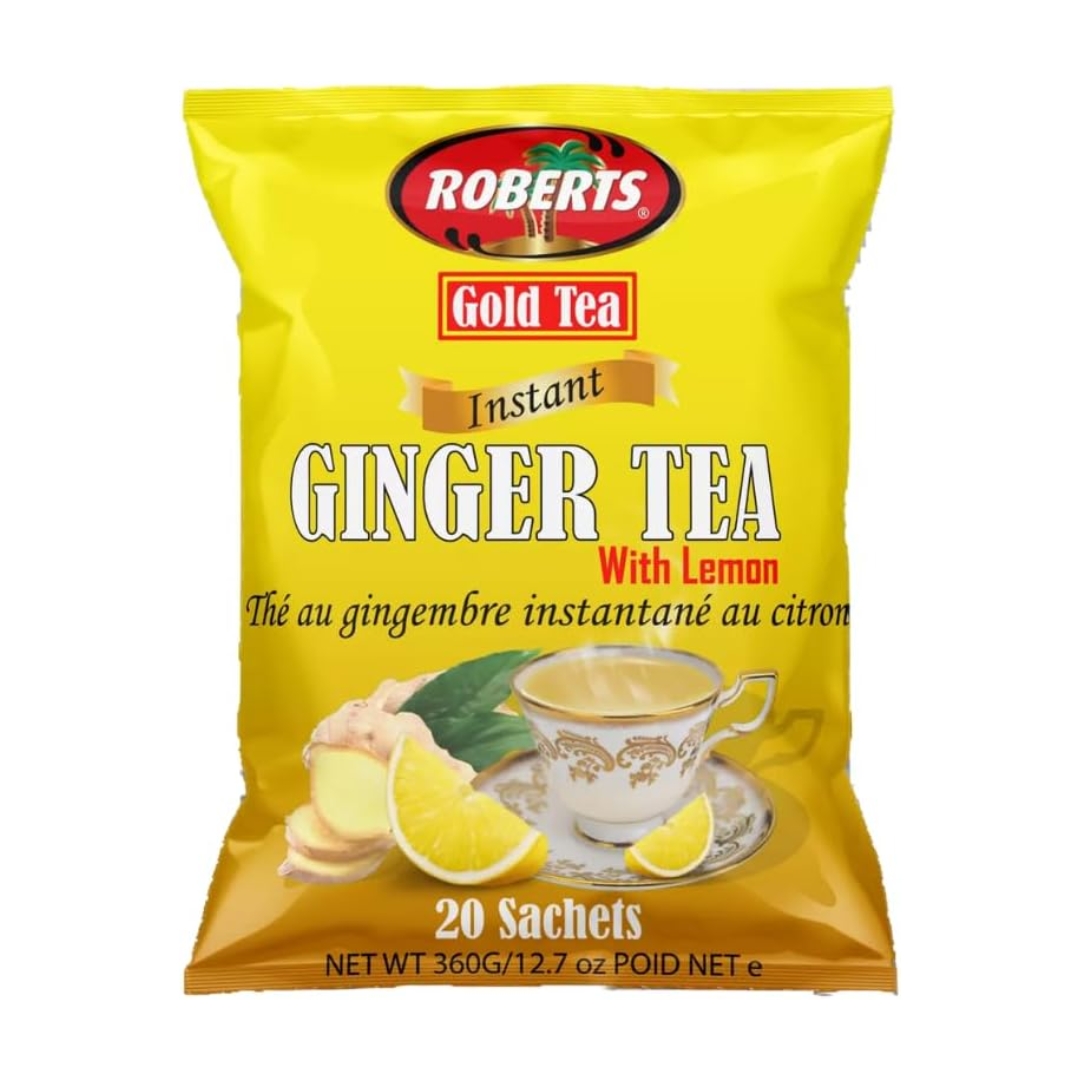 24203     Roberts Gold Instant Ginger With Lemon Tea 360g X 12
