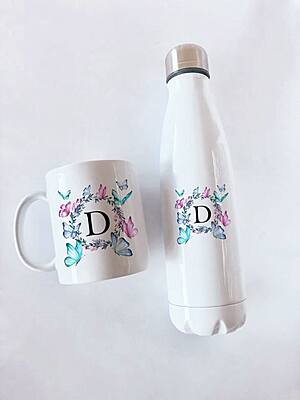Initial Mug & Bottle Set