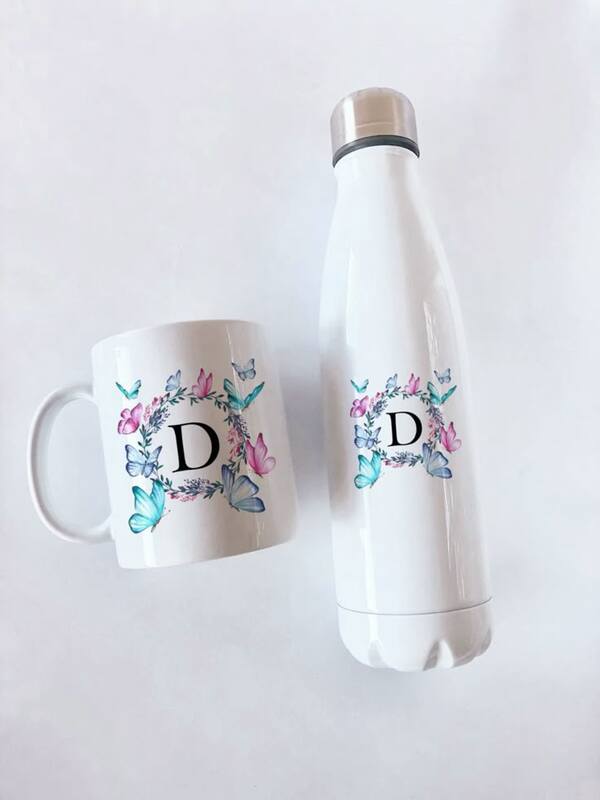 Initial Mug & Bottle Set