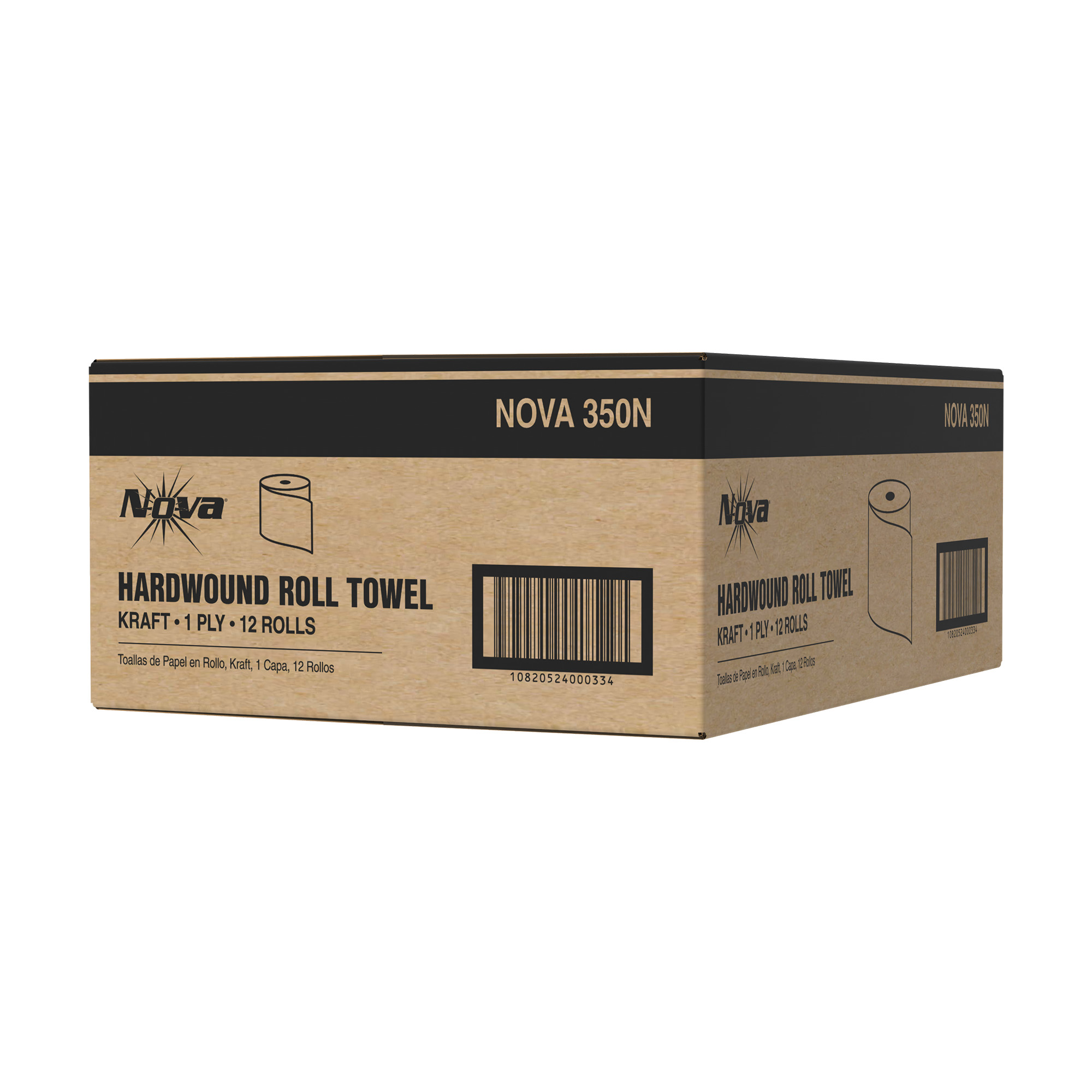 Nova Natural Hardwound Towel Kraft 12 / cs