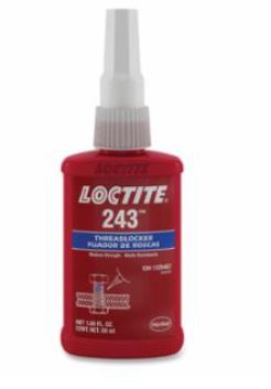 243™ Medium-Strength Primerless Threadlocker, 50 mL, 1/4 in to 3/4 in dia, Blue