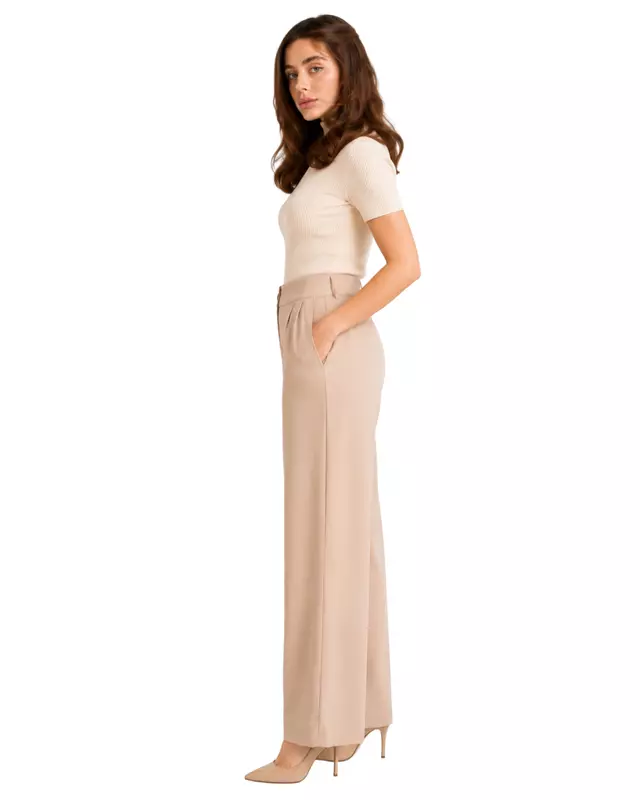 Elegant high-waisted wide-leg Pants