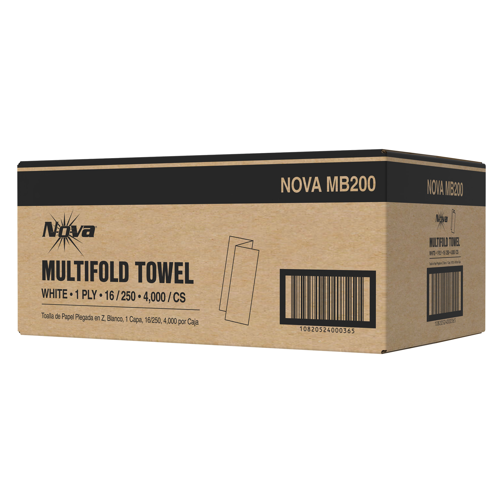 Nova Multifold Towel 9.125 X 9.45, White 16 / 250 cs