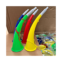 Curved Football Fan Horn Plastic Vuvuzela Colorful