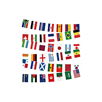 World Cup 48 Countries Flag Bunting Rope (20x28cm Flags, 17m Length)