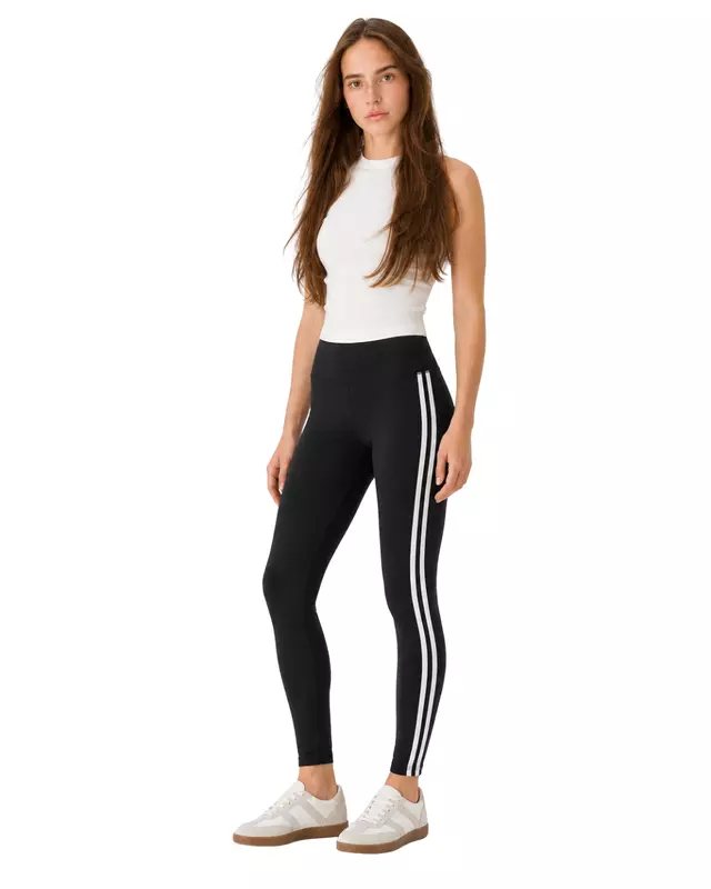 High-Waisted Double Side Stripe Leggings