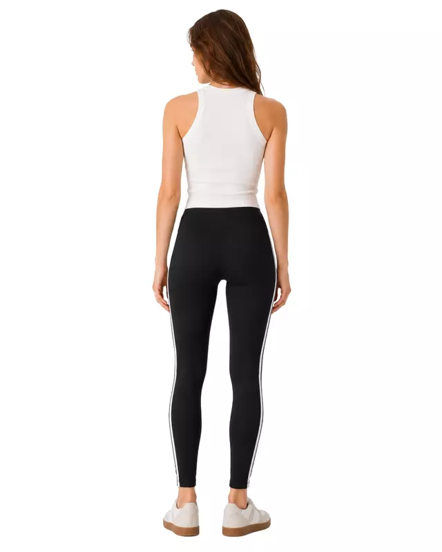 High-Waisted Double Side Stripe Leggings