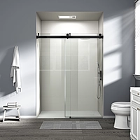 Shower door -60"W x76"H Frameless Shower Door with Soft-Closing Buffer