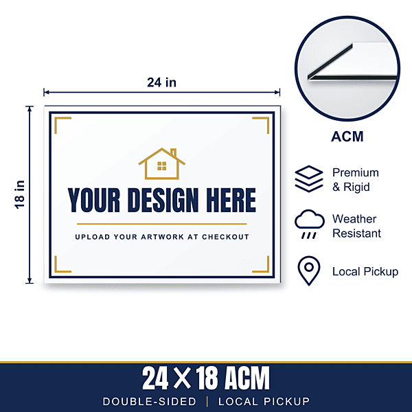 24x18 Metal (ACM) Sign — Weekly Pickup