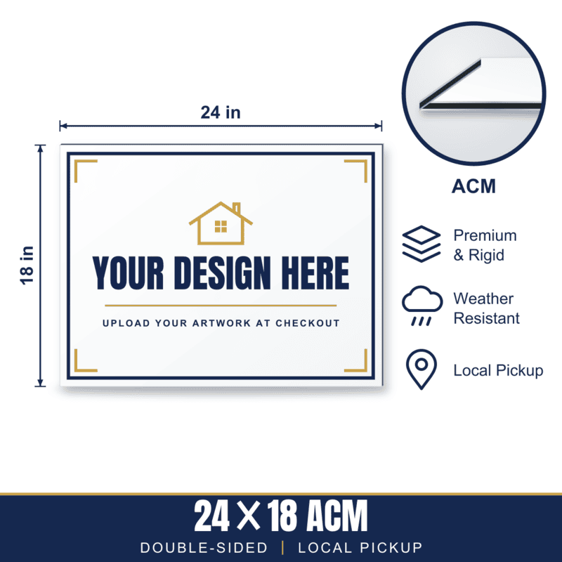 24x18 Metal (ACM) Sign — Weekly Pickup