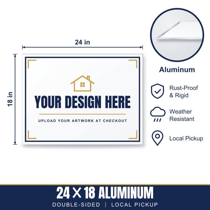 24x18 Aluminum Sign — Weekly Pickup