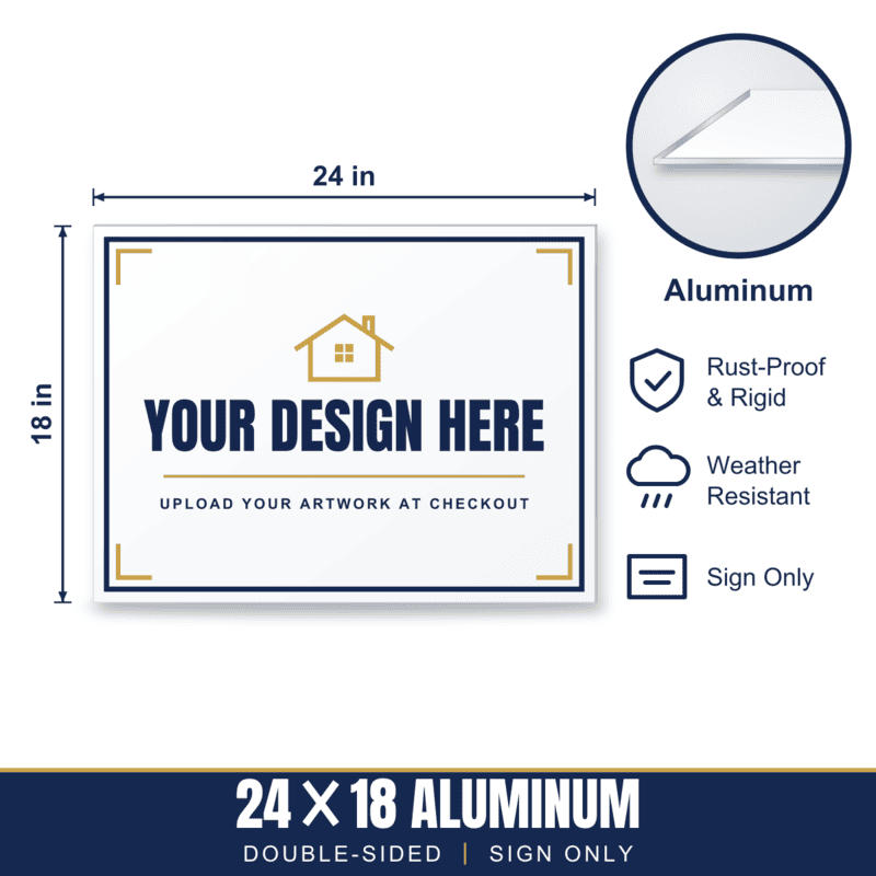 24x18 Aluminum Sign — Sign Only