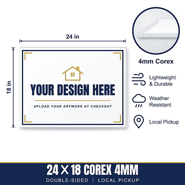 24x18 Plastic (Corex) Sign — Weekly Pickup