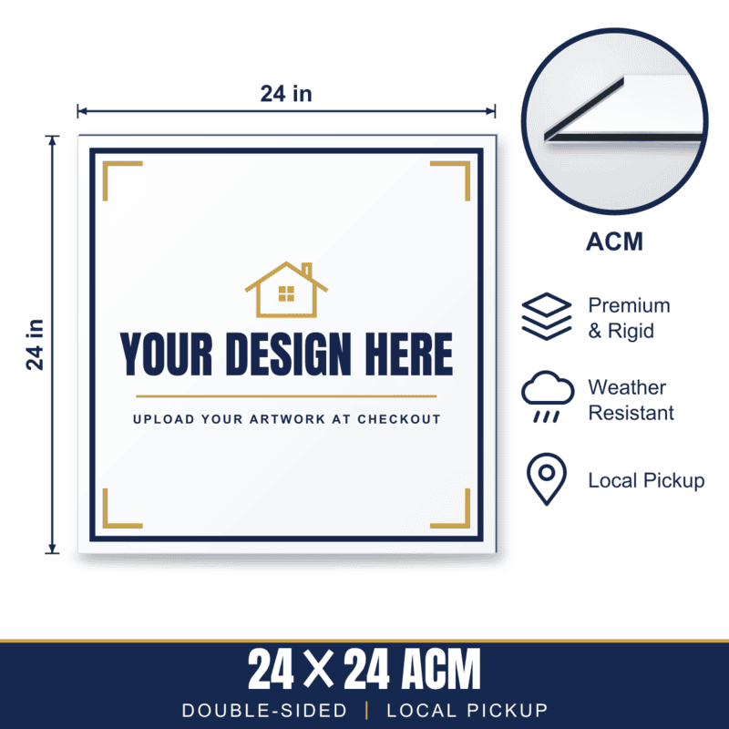 24x24 Metal (ACM) Sign — Weekly Pickup