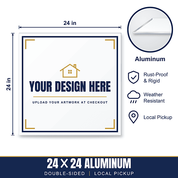 24x24 Aluminum Sign — Weekly Pickup