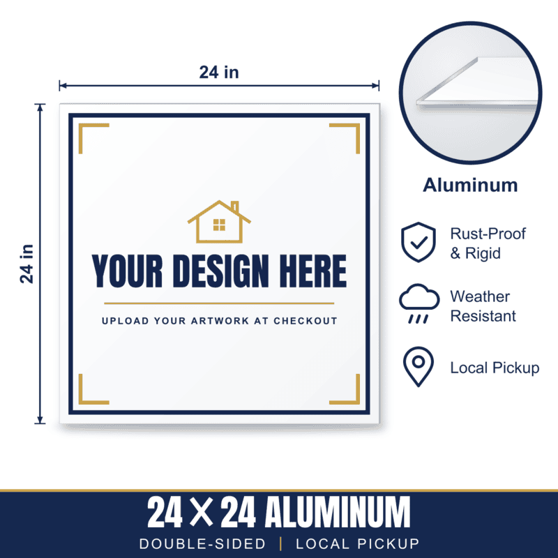 24x24 Aluminum Sign — Weekly Pickup