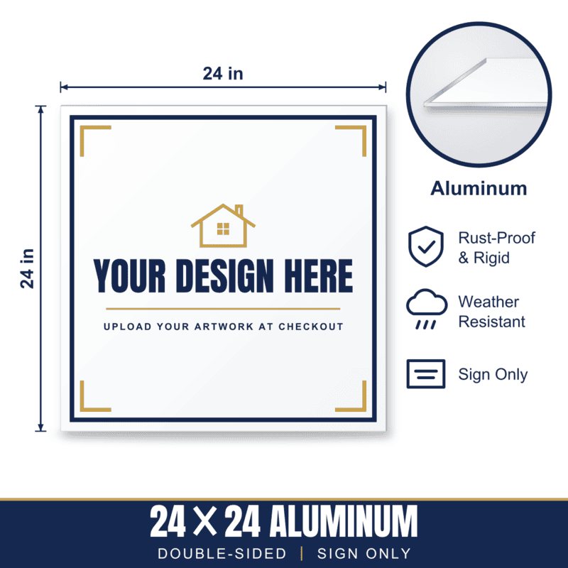24x24 Aluminum Sign — Sign Only