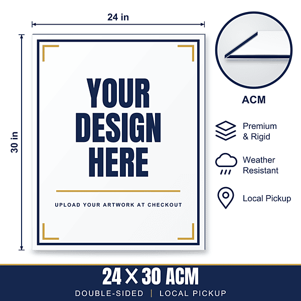 24x30 Metal (ACM) Sign — Weekly Pickup