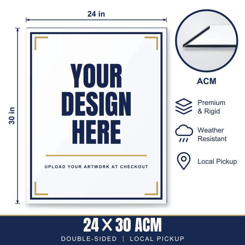 24x30 Metal (ACM) Sign — Weekly Pickup