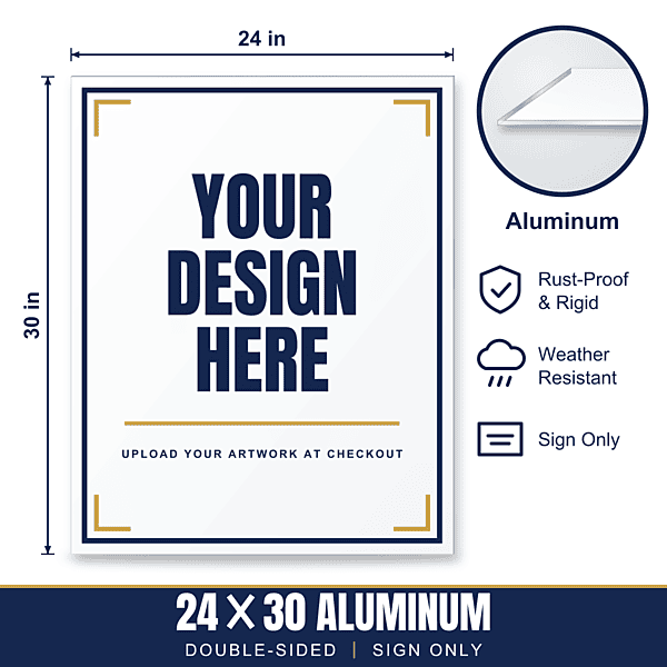 24x30 Aluminum Sign — Sign Only