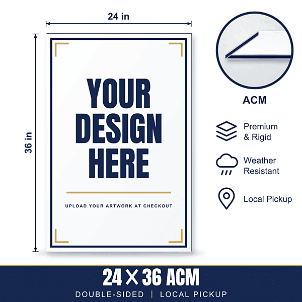 24x36 Metal (ACM) Sign — Weekly Pickup