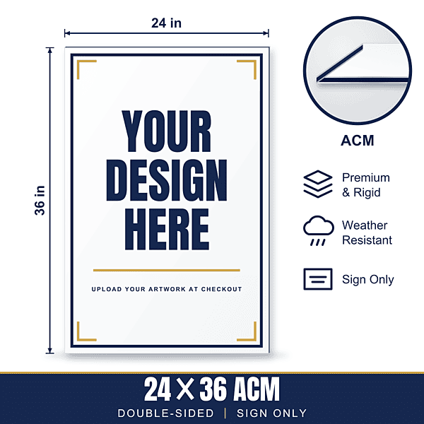 24x36 Metal (ACM) Sign — Sign Only