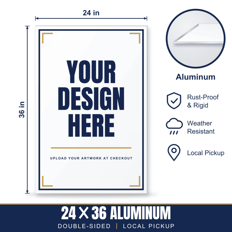24x36 Aluminum Sign — Weekly Pickup