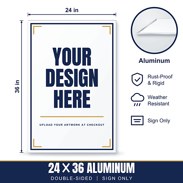 24x36 Aluminum Sign — Sign Only
