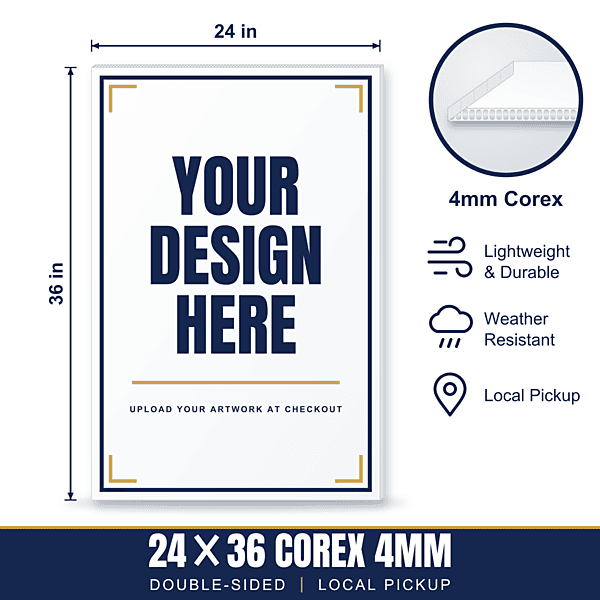 24x36 Plastic (Corex) Sign — Weekly Pickup