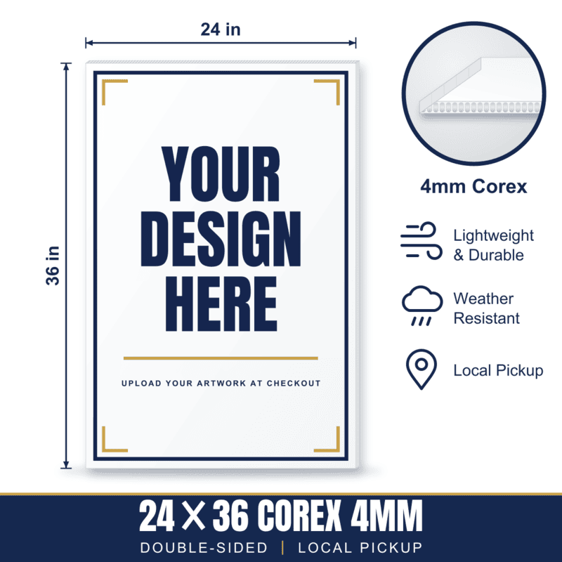 24x36 Plastic (Corex) Sign — Weekly Pickup