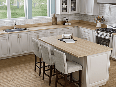 6ft Hevea Island Butcher Block 25iw