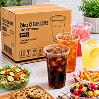 24oz Clear Cups HYP PET 98mm 12/50