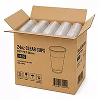 24oz Clear Cups HYP PET 98mm 12/50