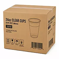 24oz Clear Cups HYP PET 98mm 12/50