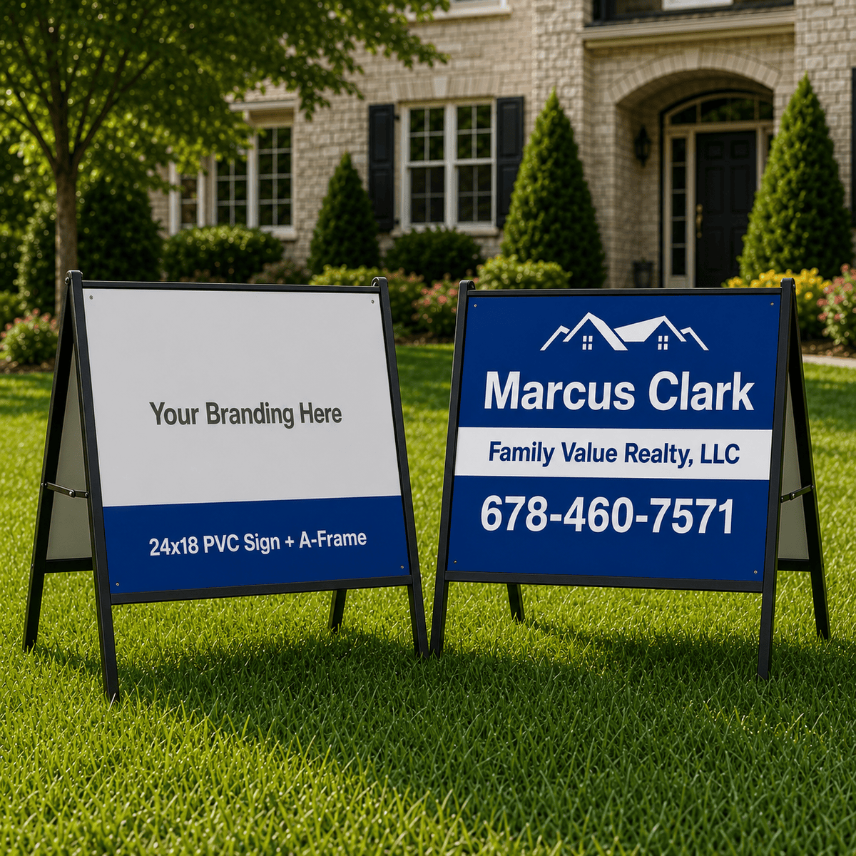 24x18 PVC Sign + A-Frame