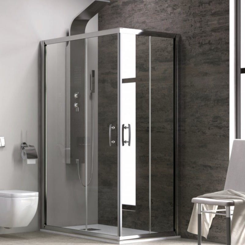 CABINA DUS KARAG, FLORA 100, CROMO 80X120X190 cm
