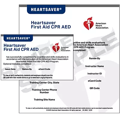 Heartsaver First Aid CPR AED eCard