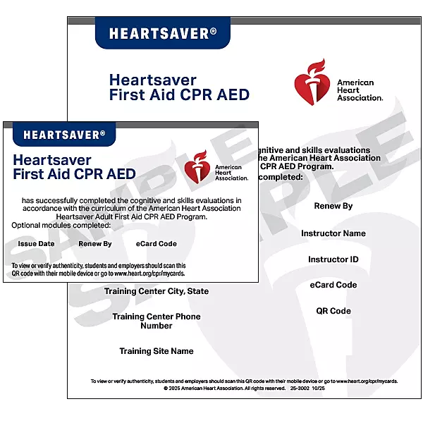 Heartsaver First Aid CPR AED eCard