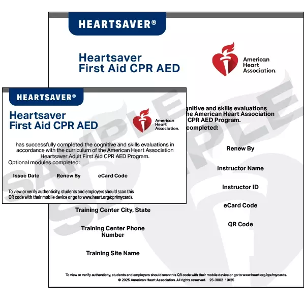 Heartsaver First Aid CPR AED eCard