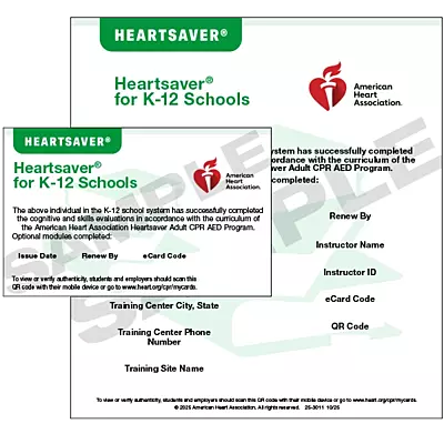 Heartsaver for K-12 Schools eCard