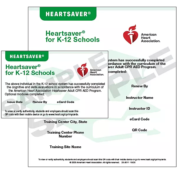 Heartsaver for K-12 Schools eCard