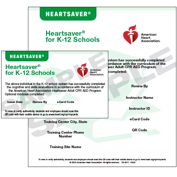 Heartsaver for K-12 Schools eCard