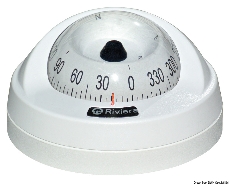 RIVIERA Aries 2"1/2 white compass w/bajonet, white rose