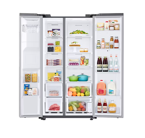 SAMSUNG Refrigerador 22 Pies SBS con dispensador Gris WIFI, RS22A5561S9/AP.    36 Meses Garantía General  20 años Garantía Compresor Digital Inverter