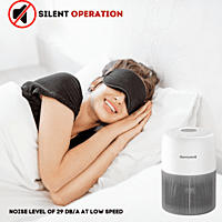 A person enjoying clean, dust-free air in their home office thanks to the Honeywell Air Touch V1. A person enjoying clean, dust-free air in their home office thanks to the Honeywell Air Touch V1.