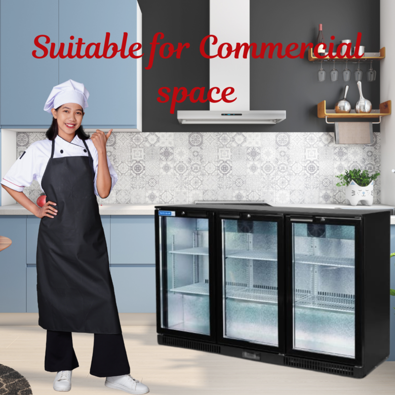 Ample Storage for Drinks: The Blue Star 3-door backbar chiller