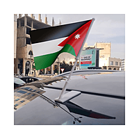 White flag pole 25cm