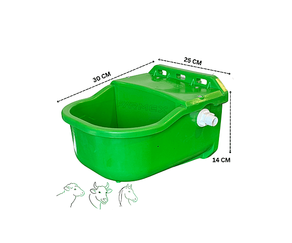 Farmex Drinker Trough 6L Bowl Line Green