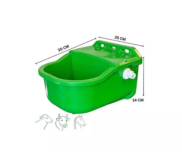 Farmex Drinker Trough 6L Bowl Line Green