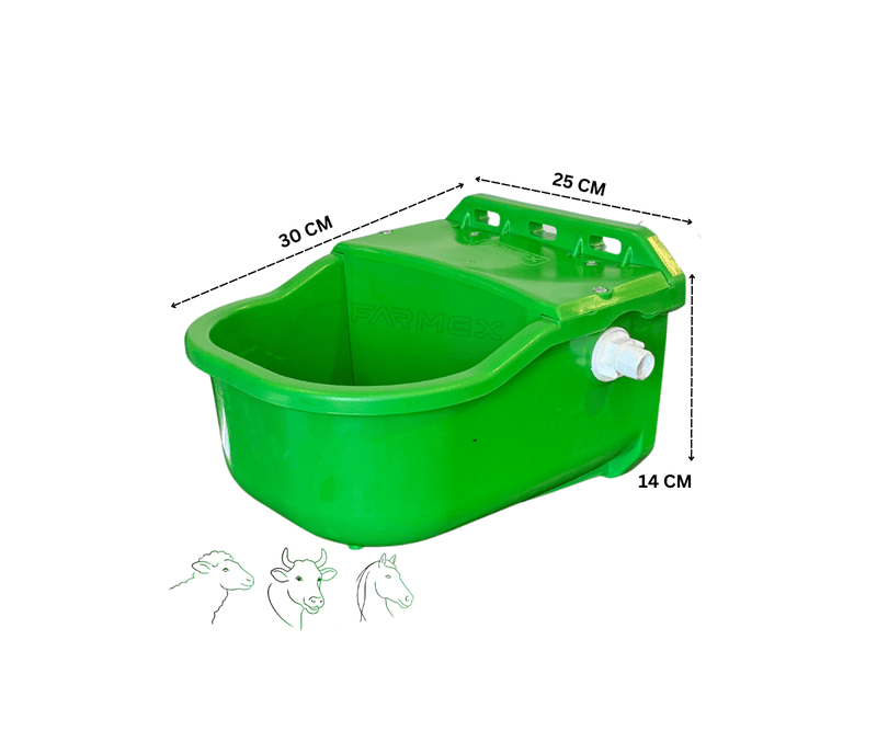 Farmex Drinker Trough 6L Bowl Line Green